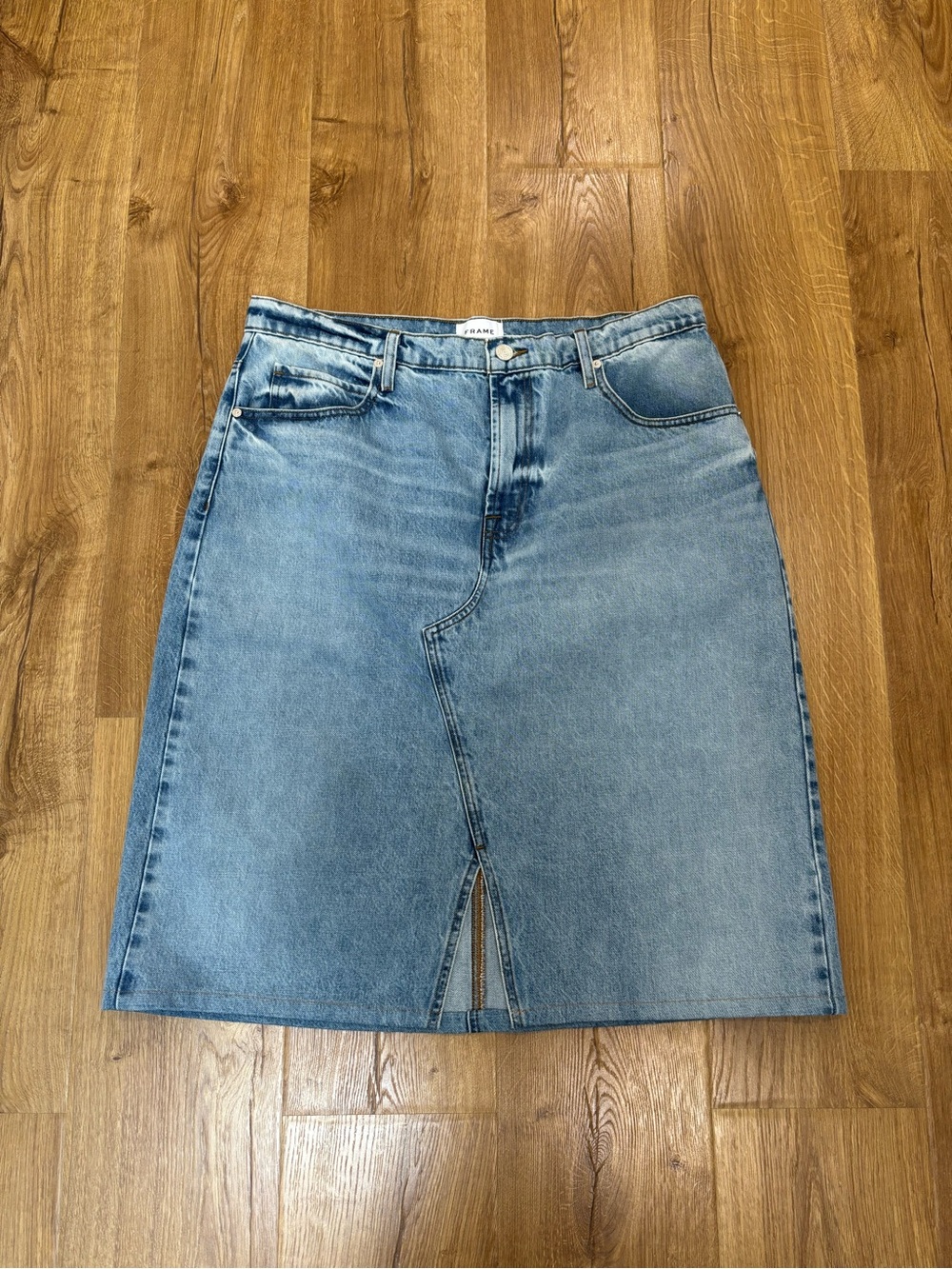 Frame The Midaxi Denim Skirt